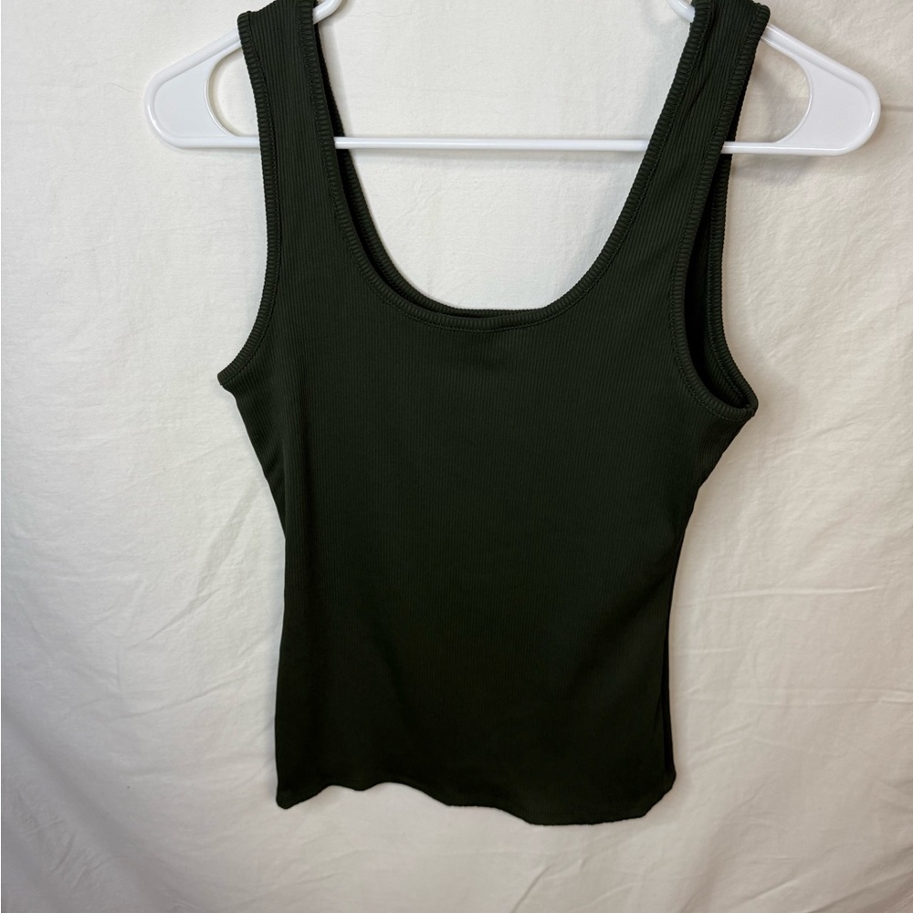 White House Black Market Dark Green Tank Top